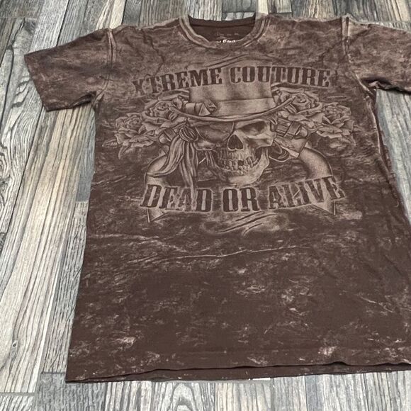 🔥☠️ Y2K XTREME COUTURE Affliction Style Skull Graphic Tee Men Size Large - EUC - Picture 4 of 9